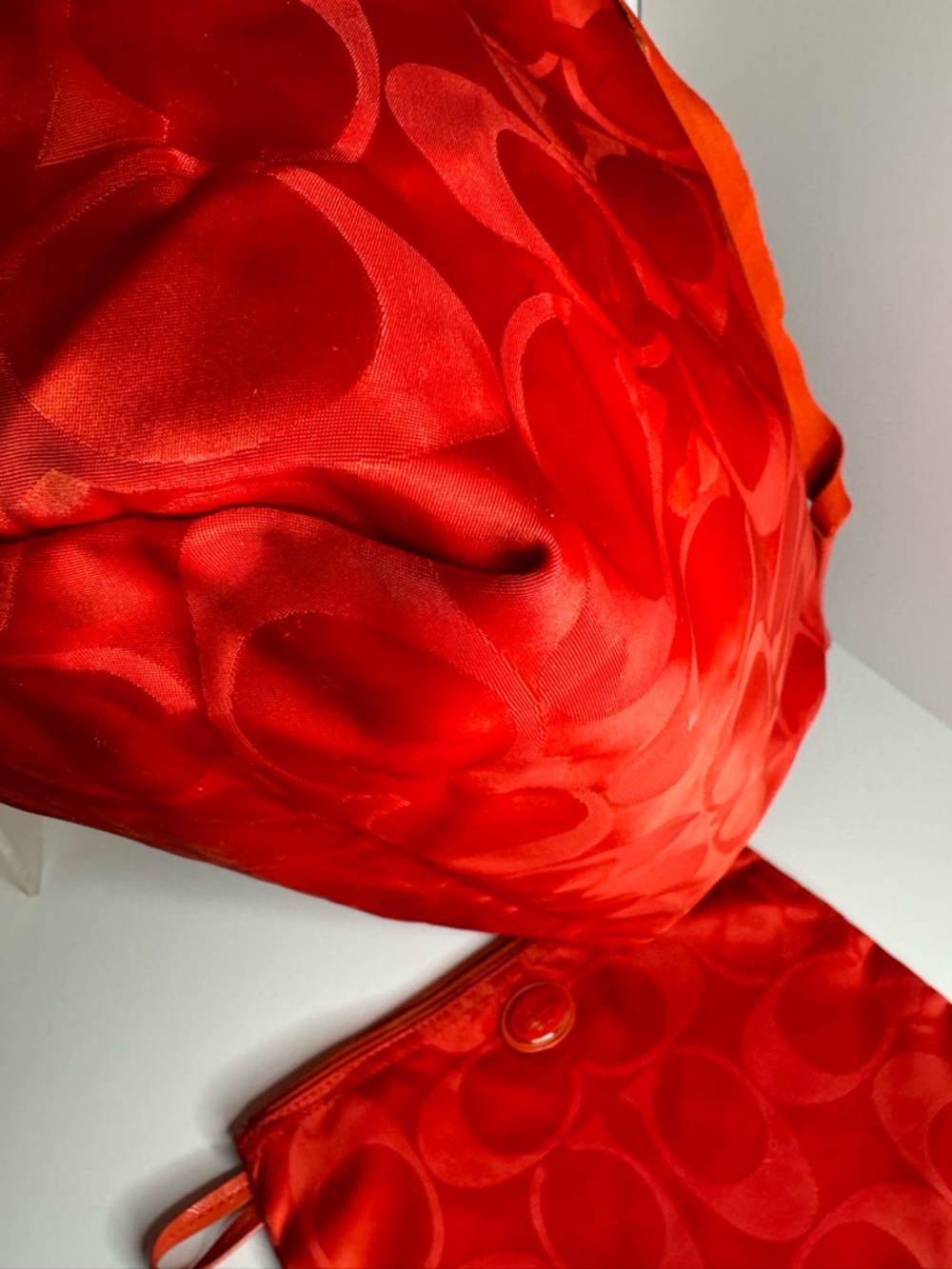 #279 Coach Nylon Getaway Weekender Signature Tote w/ Snap-In Pouch - Picture 10 of 15